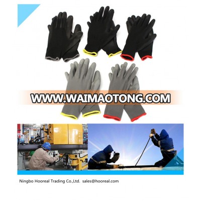 1 Pair PU Palm Coated Coating Protective Safety Anti Static Work Gloves Builders