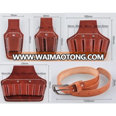 Leather-Electricians-Carpenter-Pouch-Bag-Holder-Waist-Belt-1-2-3-5-7-Pocket Leather-Electricians-Carpenter-Pouch-Bag-Holder-Wa