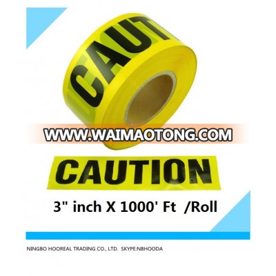 Yellow Caution Tape 3" inch X 1000' Ft. Rolls Safety Barrier Police Barricade