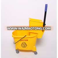 Heavy Duty Trolley Cleaning Wringer Plastic Mop Bucket