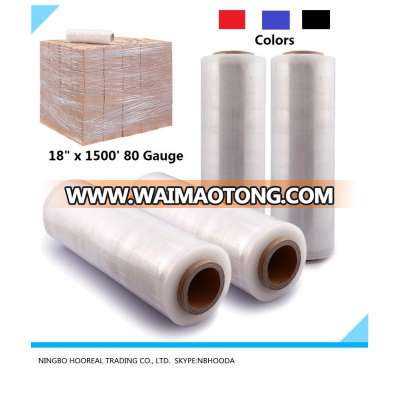 18" x 1500' 80 Gauge Pallet Wrap Stretch Film Hand Shrink Wrap